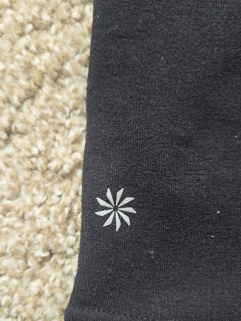 Athleta Black Pullover Hoodie with Branded Neck Print - Picture 5 of 6
